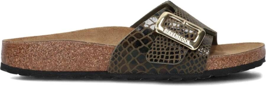 BIRKENSTOCK Slippers Dames Catalina Cushion Buckle Maat: 38 Materiaal: Leatherlook Kleur: Groen