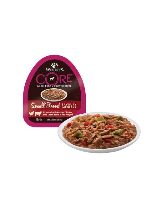 Wellness Core Small Breed Savoury Medleys 85 g - Hondenvoer