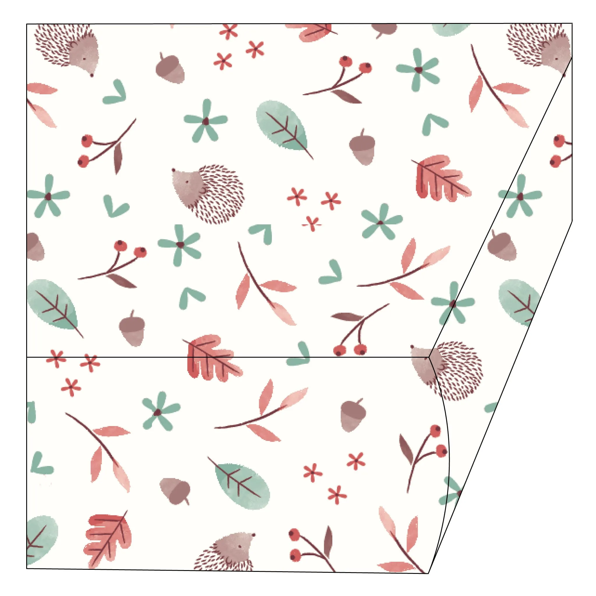 Perlimpinpin Drap Contour pour Lit de Bébé Bambou - Hérissons