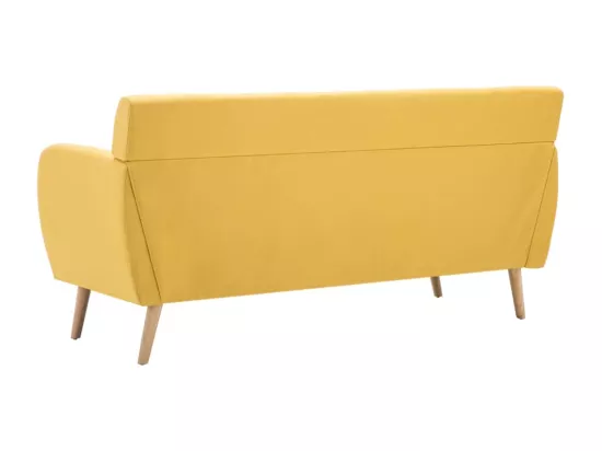 NETTLIFE Canapé à 3 places revêtement en tissu 172x70x82 cm jaune