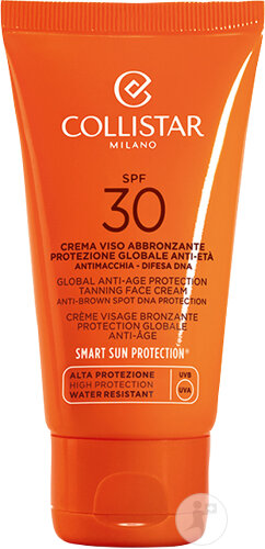 Collistar Crème Visage Bronzante Protection Globale Anti-Âge IP30 Tube 50ml