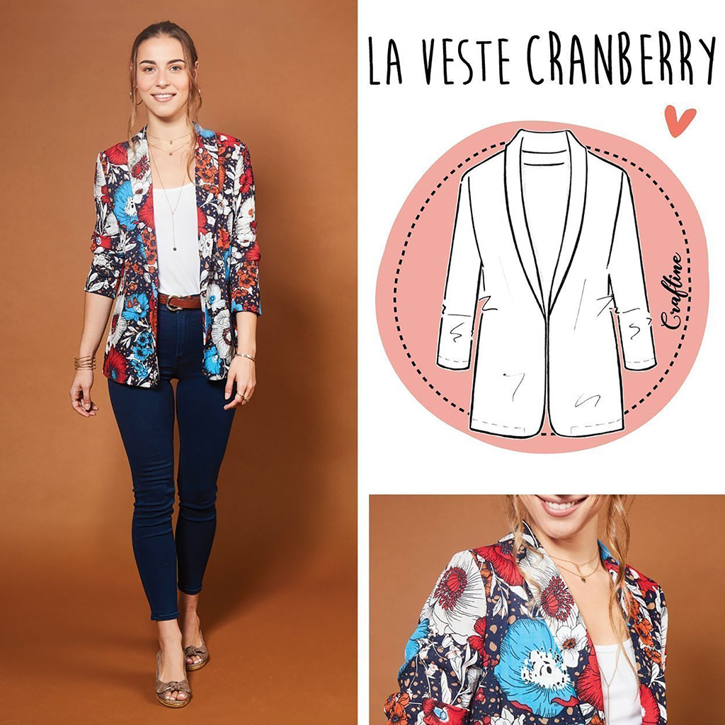 Patron de couture veste Cranberry  - CRAFTINE