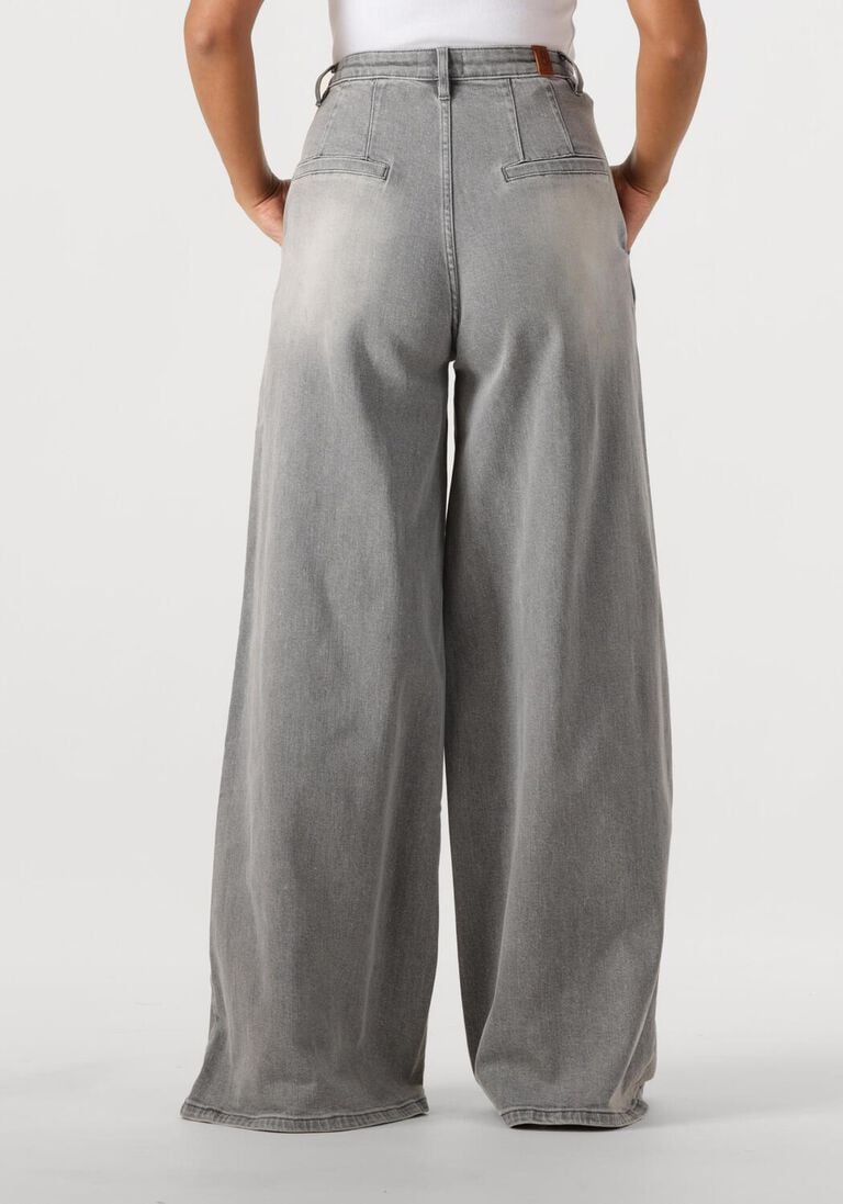 grijze janice wide jeans jeans wijde pijp stretch dollar