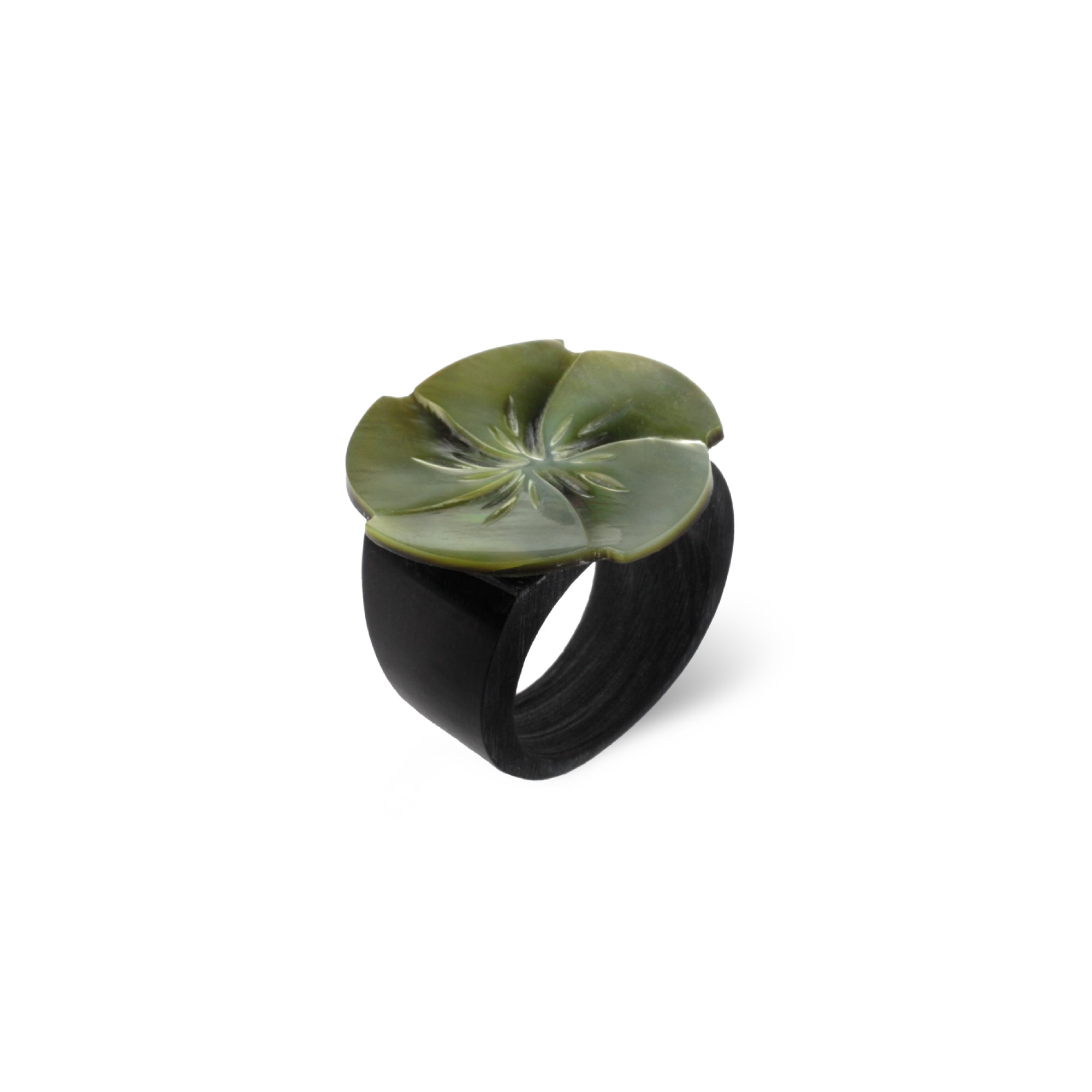 Ring 'Blume', grau, Ø 3 cm günstig bestellen