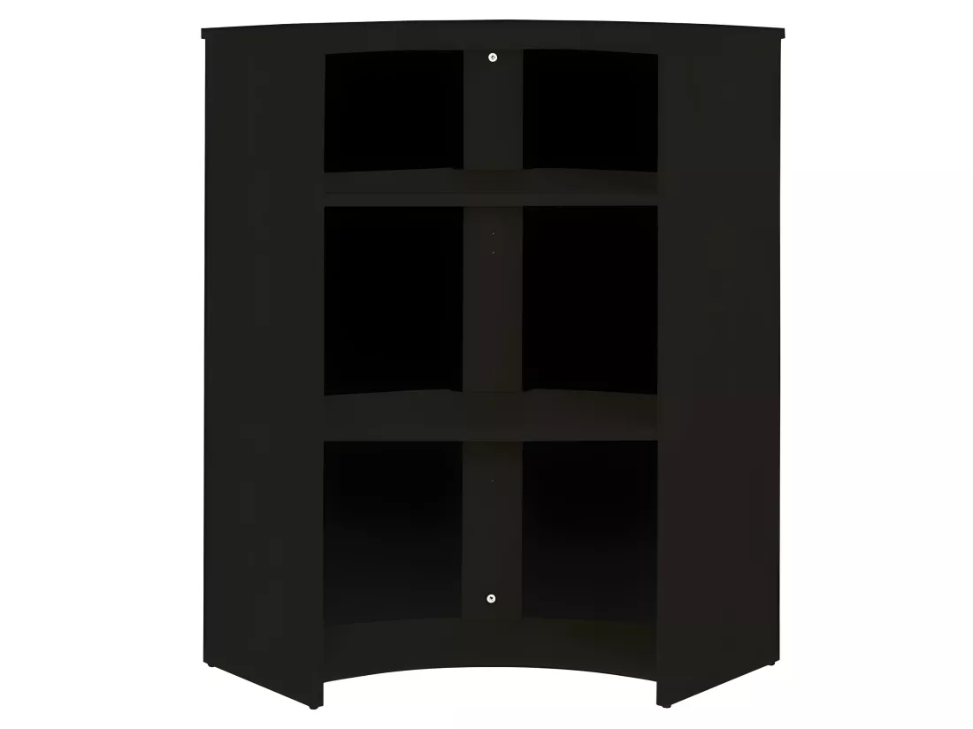 Meuble Comptoir Meuble Bar 96 cm Face Noire 3 Niches 96,7 x 104,8 x 44,9 cm - Coloris: Noir