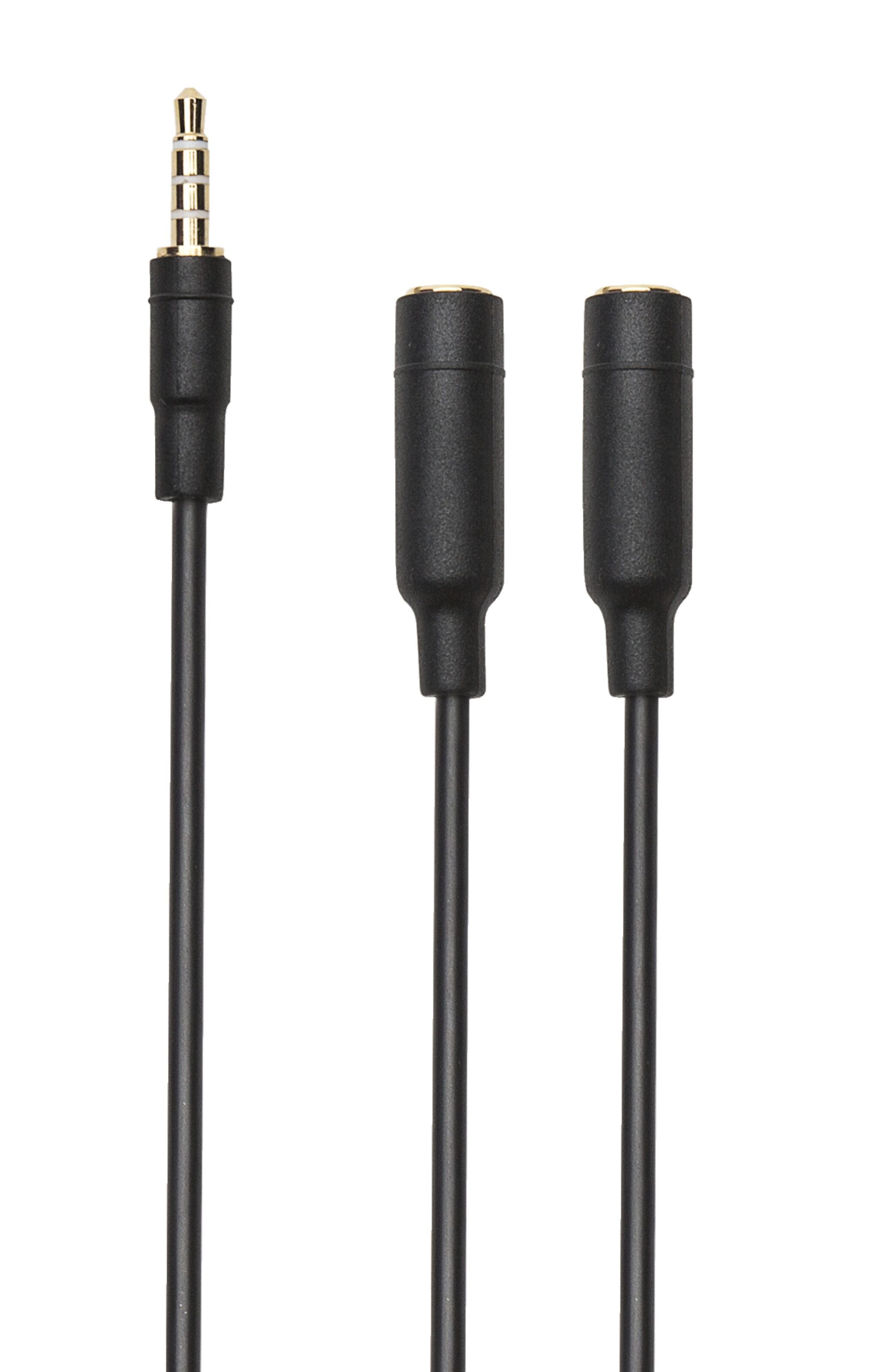 Luxorparts Adapter for dataheadset til mobil, konsoll og datamaskin Svart