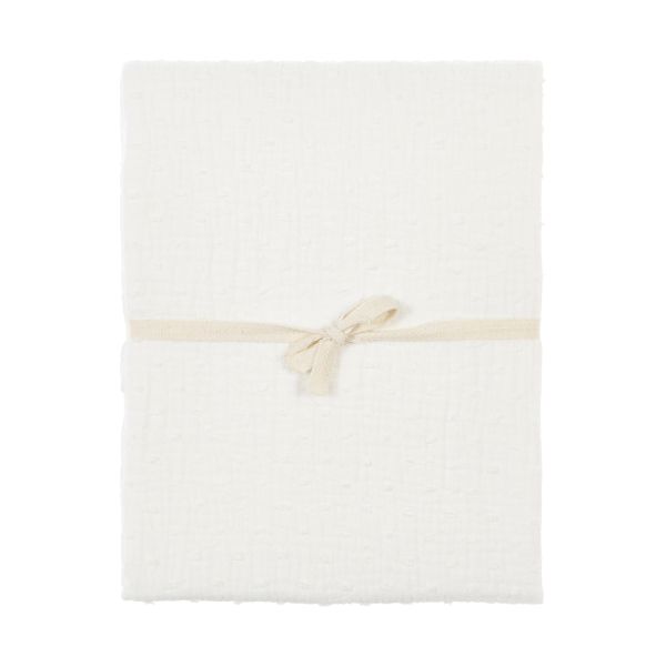 Nanami Woven Dot Wieglaken - 75 x 120 cm - Off White