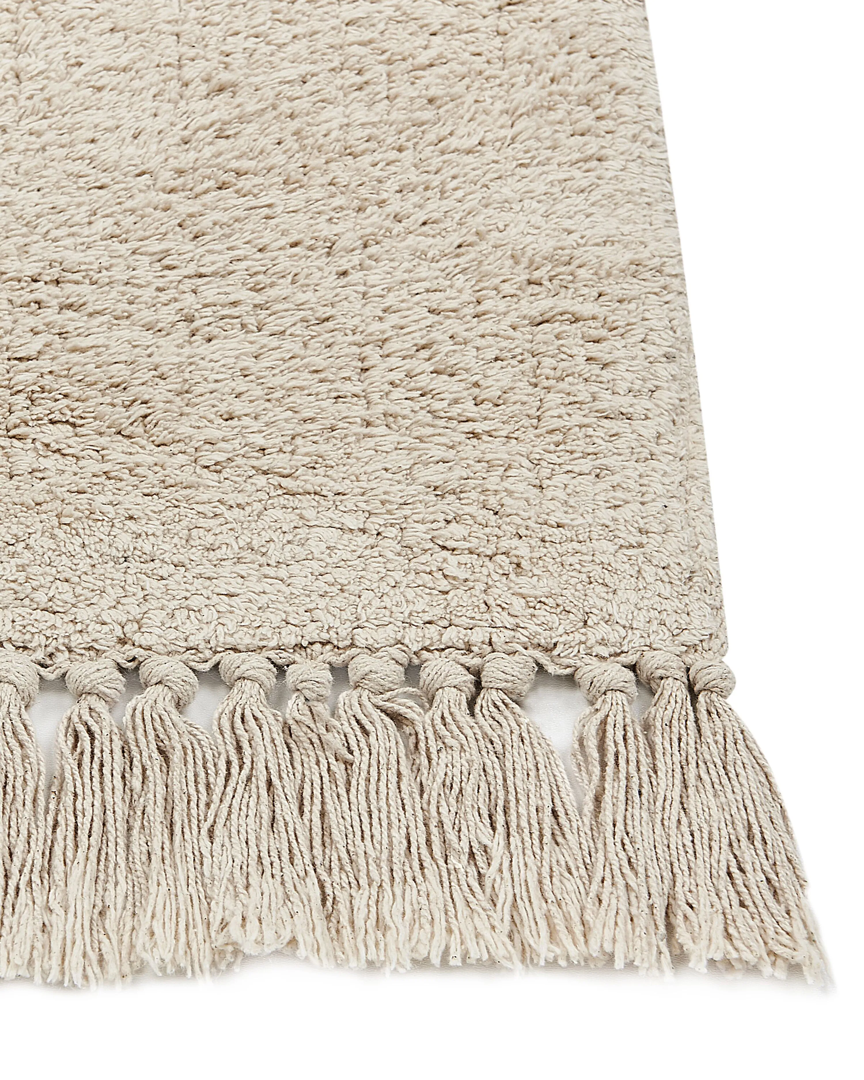 Vloerkleed SAZLI Beige 160 x 230 cm Katoen