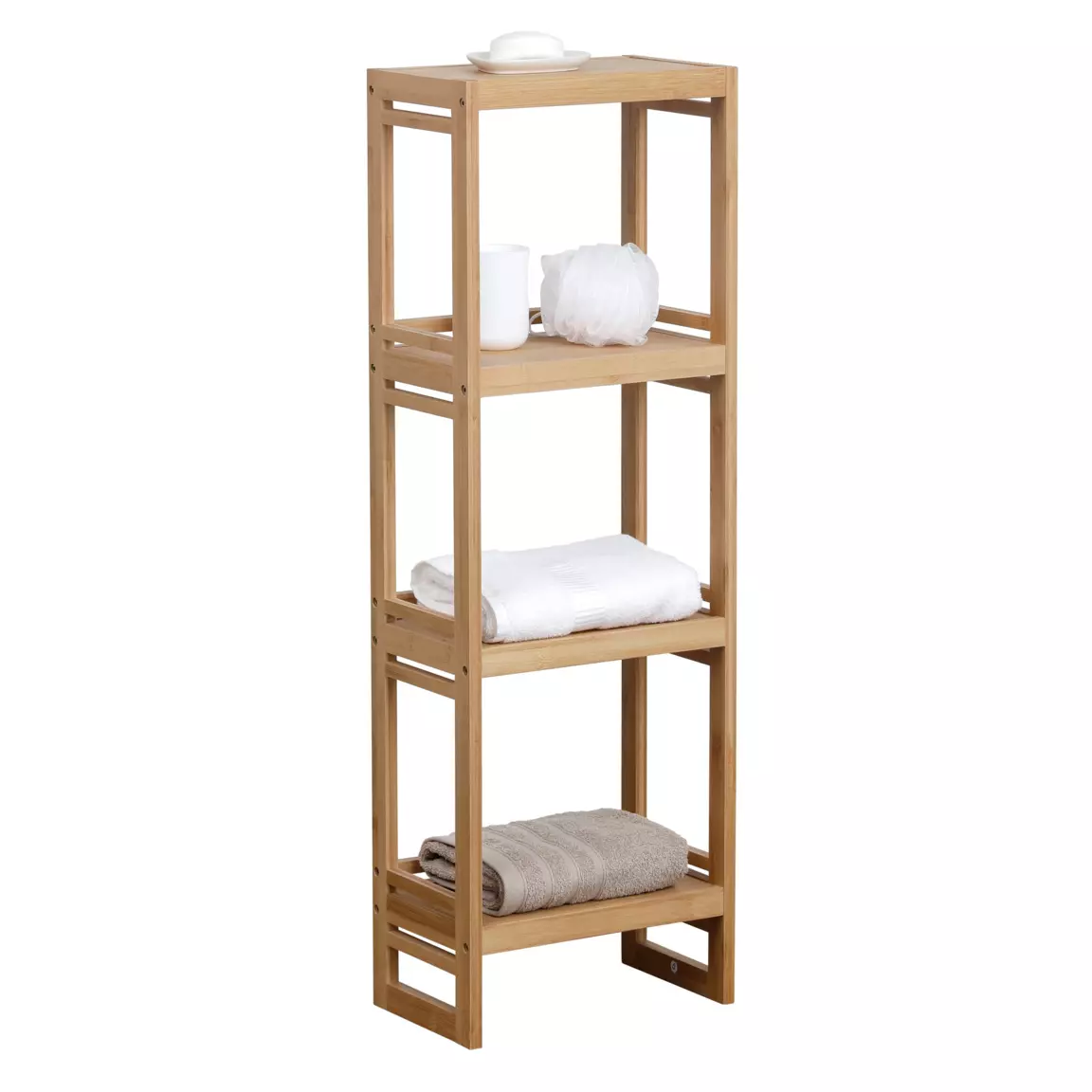 Meuble rangement 4 étagères (33 x H100 cm) Anako Naturel