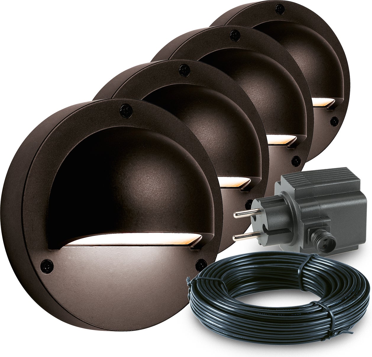 Garden Lights wandlamp Deimos zwart 4 stuks 14 x 8 x 14 cm