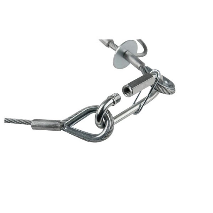 Showtec Saveking 4mm 1m safetykabel met rem 40 kg neutraal