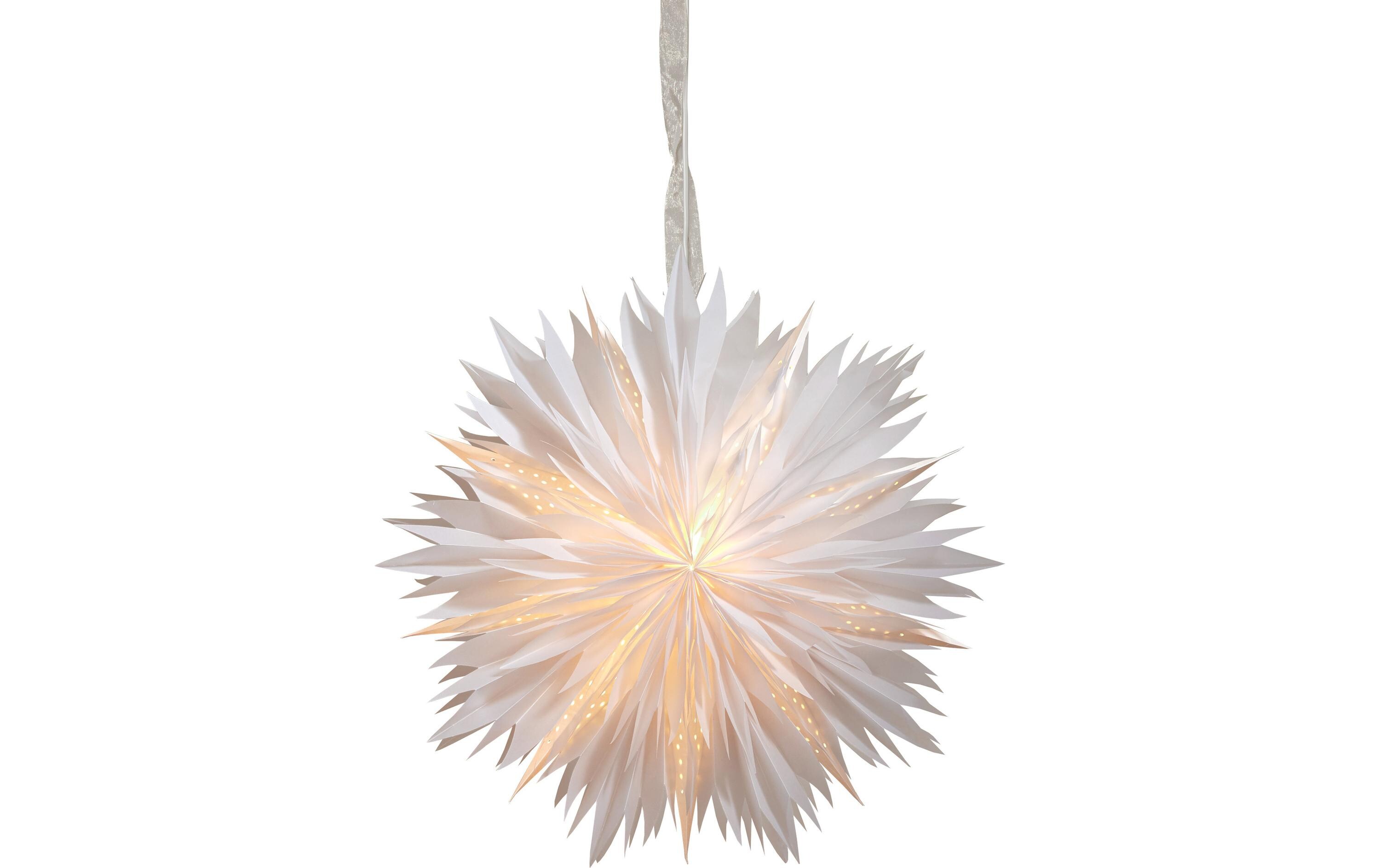 Papierstern Dis, Weiss, Ø 60 cmLED Weihnachtsdekoration