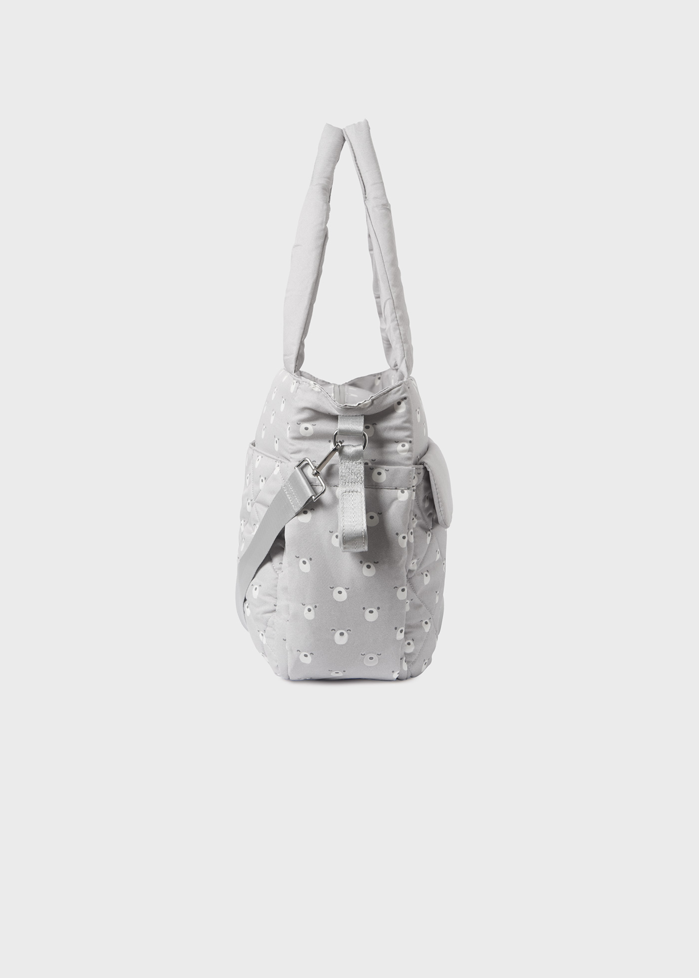 Bolsa acolchoada com acessórios para bebês