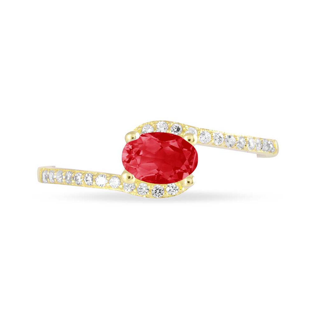 Bague Loriane Or Jaune Rubis Et Diamant