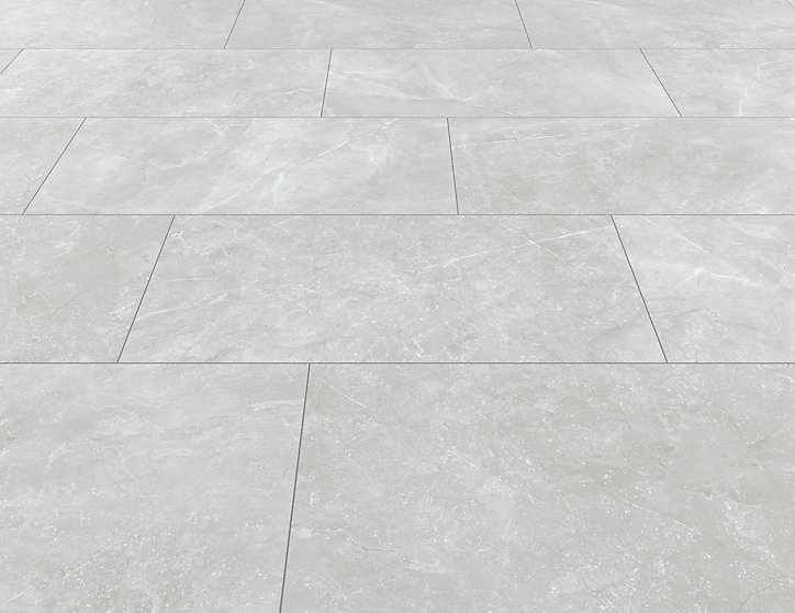 Carrelage sol extérieur gris aspect pierre Amalfi 37 x 75 cm