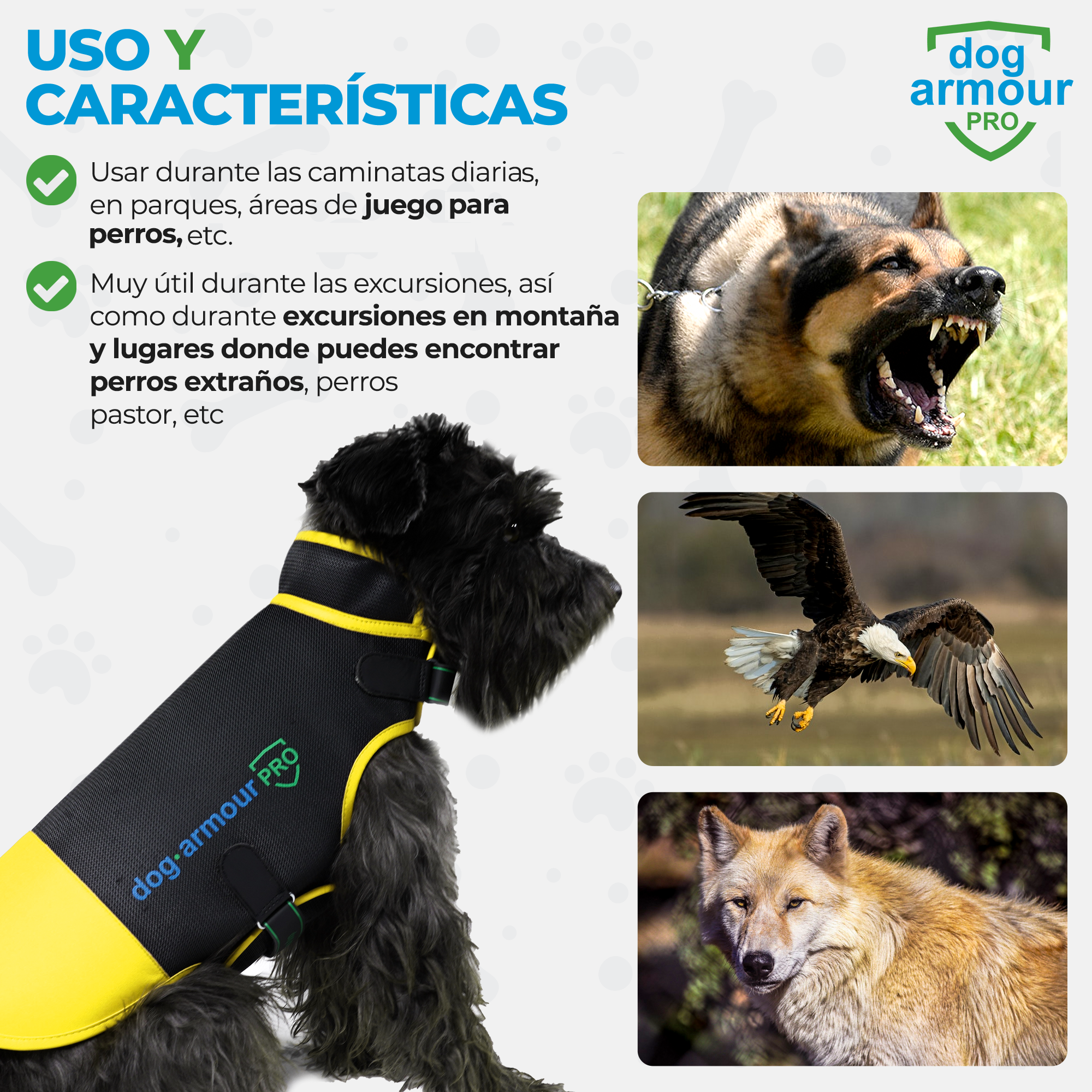 Colete protetor anti-mordida amarelo para cães, tamanho M