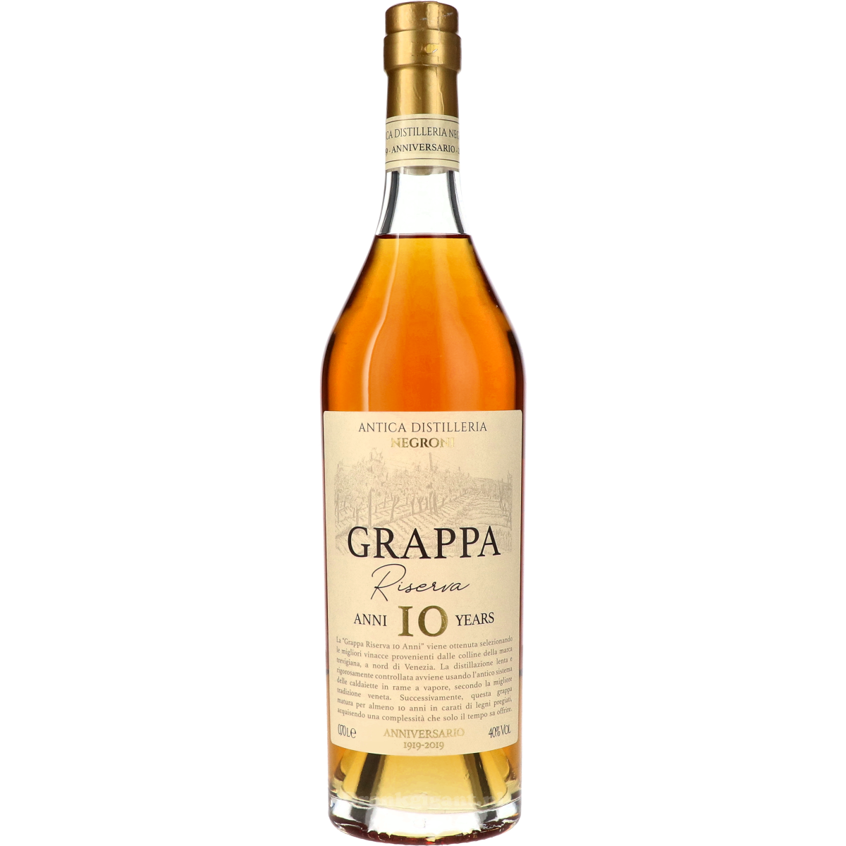 Negroni Grappa Riserva 10 Years 70 cl