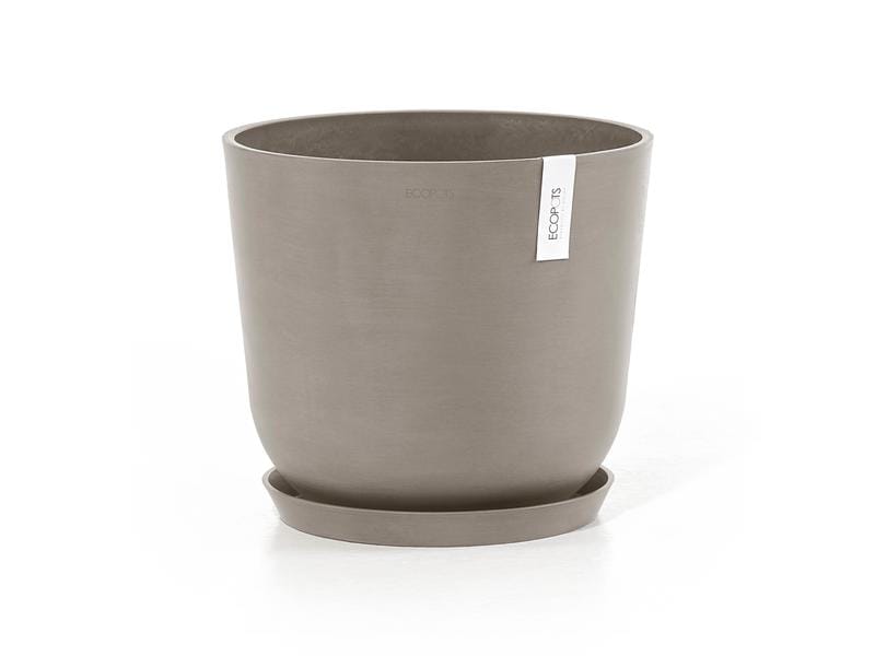Ecopots Pflanzentopf Oslo 35, French Taupe Robuster und langlebiger Blumentopf
