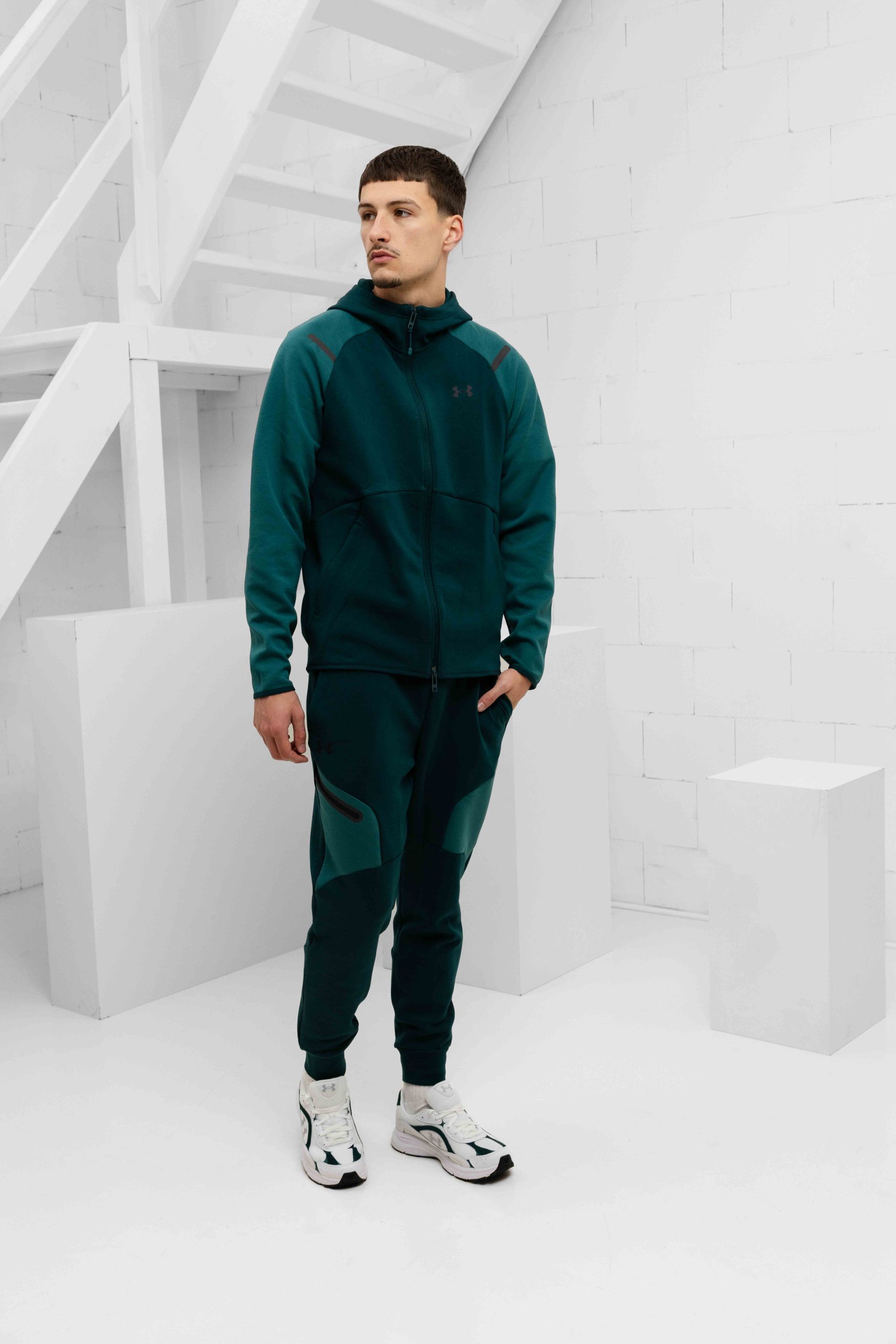 Under Armour Unstoppable Fleece Trainingspak Heren Groen