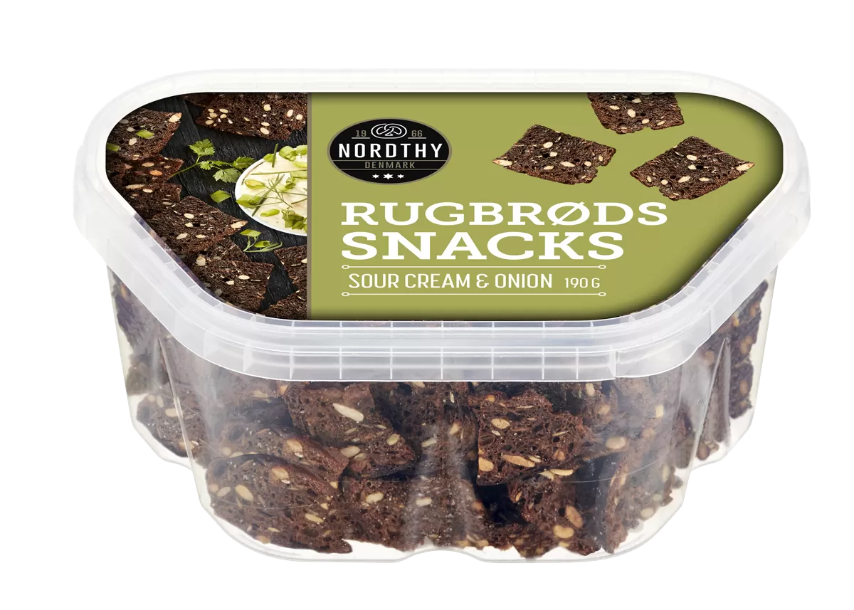 Nordthy Rugbrødssnack Sour Cream & Onion - 190 g