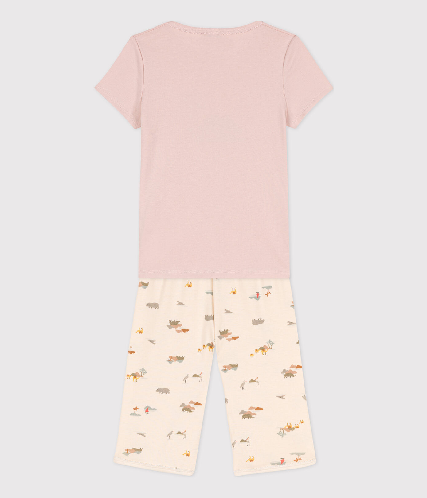 Pyjacourt animaux en coton petite fille