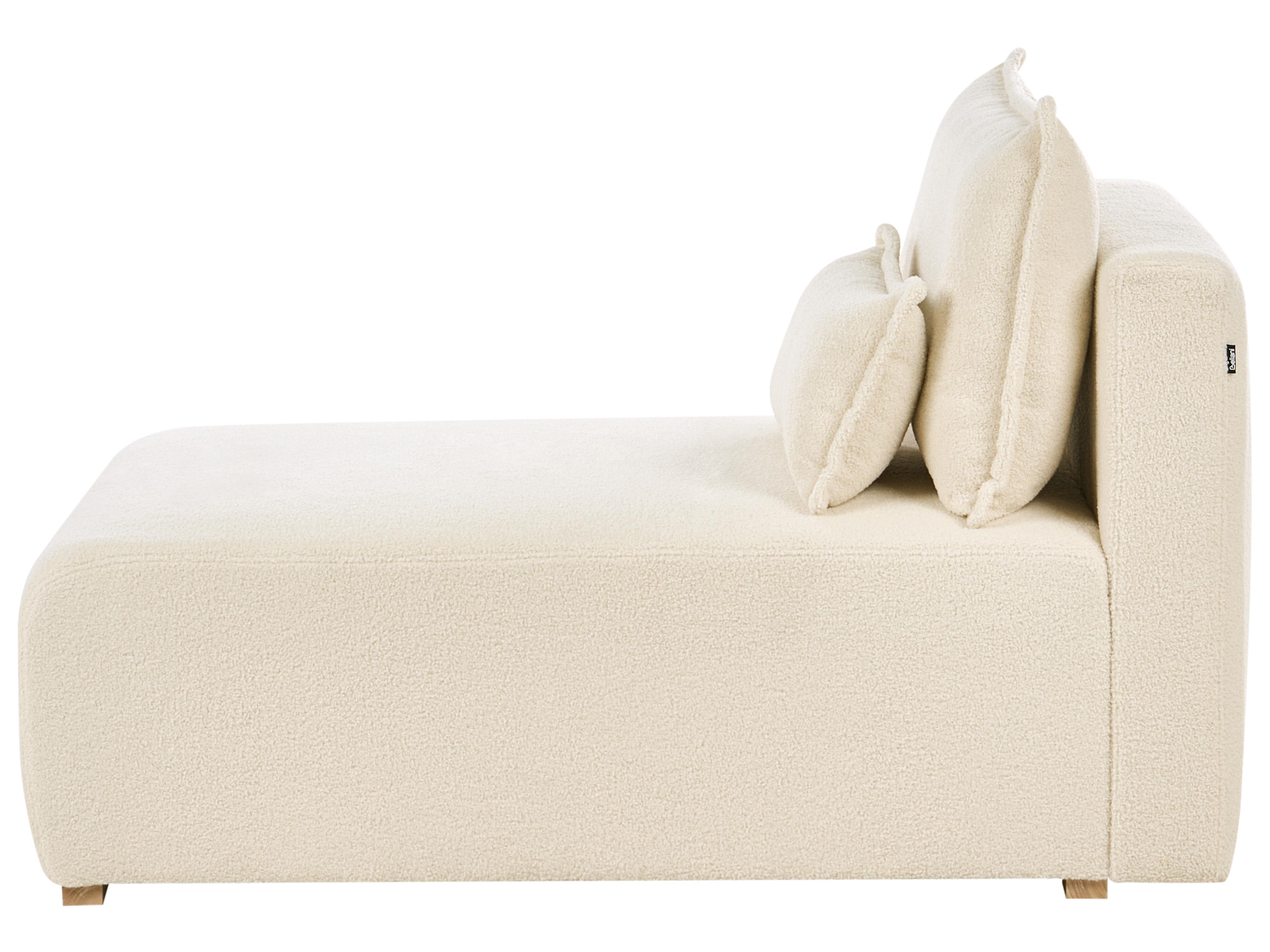 Chaise longue NERBO Bouclé Gebroken wit