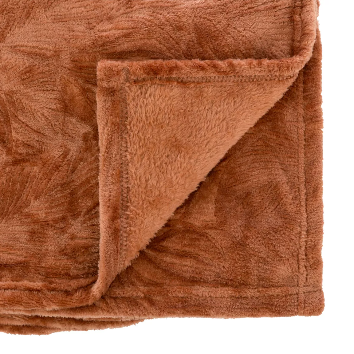 Plaid doux flanelle (125 x 150 cm) Ryo Marron
