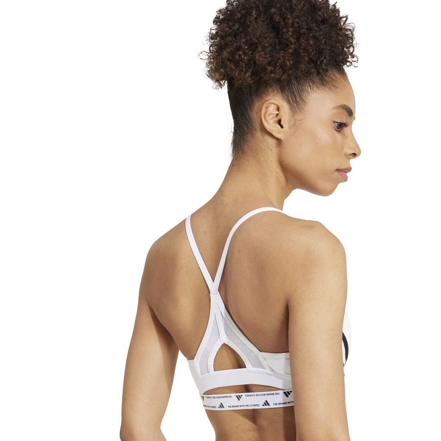 adidas Brassière AeroReact 3-Stripes - Blanc/Noir Femme