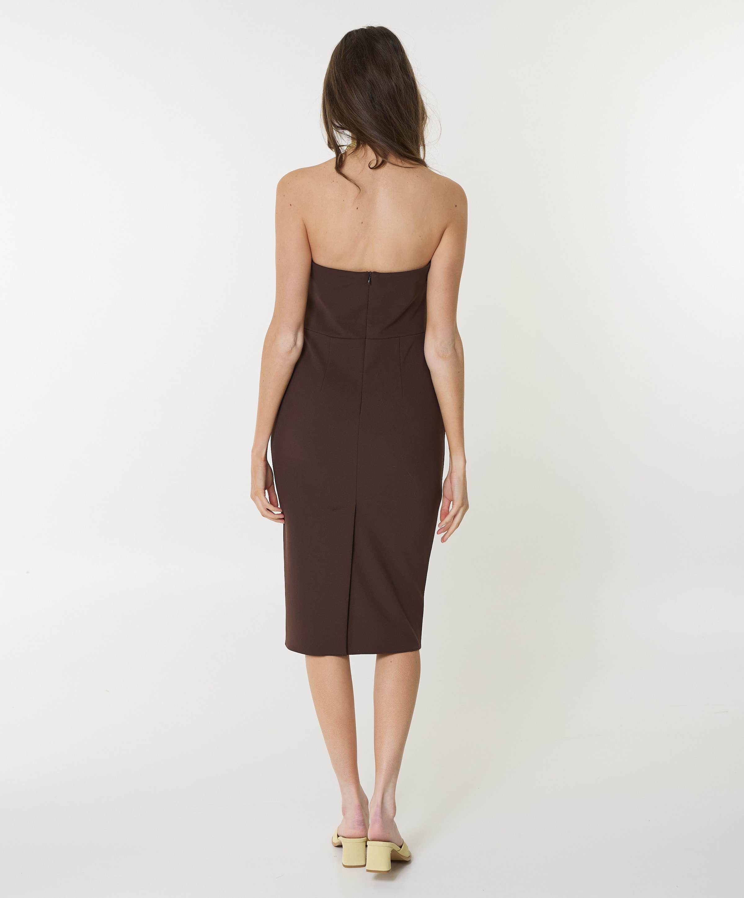 Rinascimento Dames jurk bruin