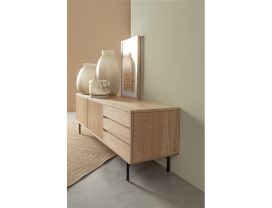 CONCEPT1 - Vase décoratif Mirissa beige D28 x h49,5 cm