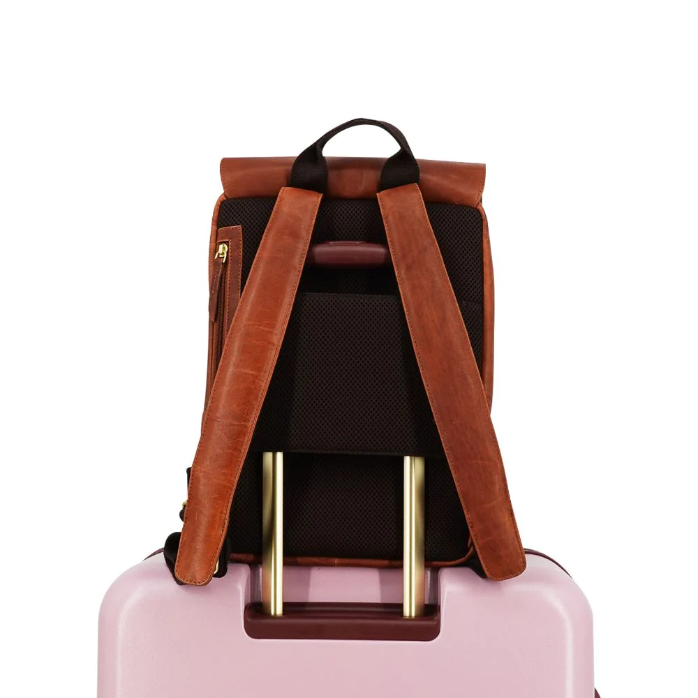 Mōsz Billy Backpack 15 Inch Vintage Cognac