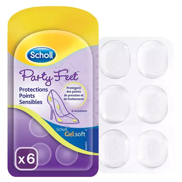 Protetores de Pontos Sensíveis Scholl Party Feet - Pacote com 6 unidades