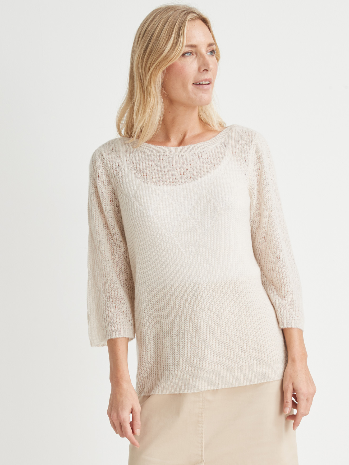 Pull en côtes perlées