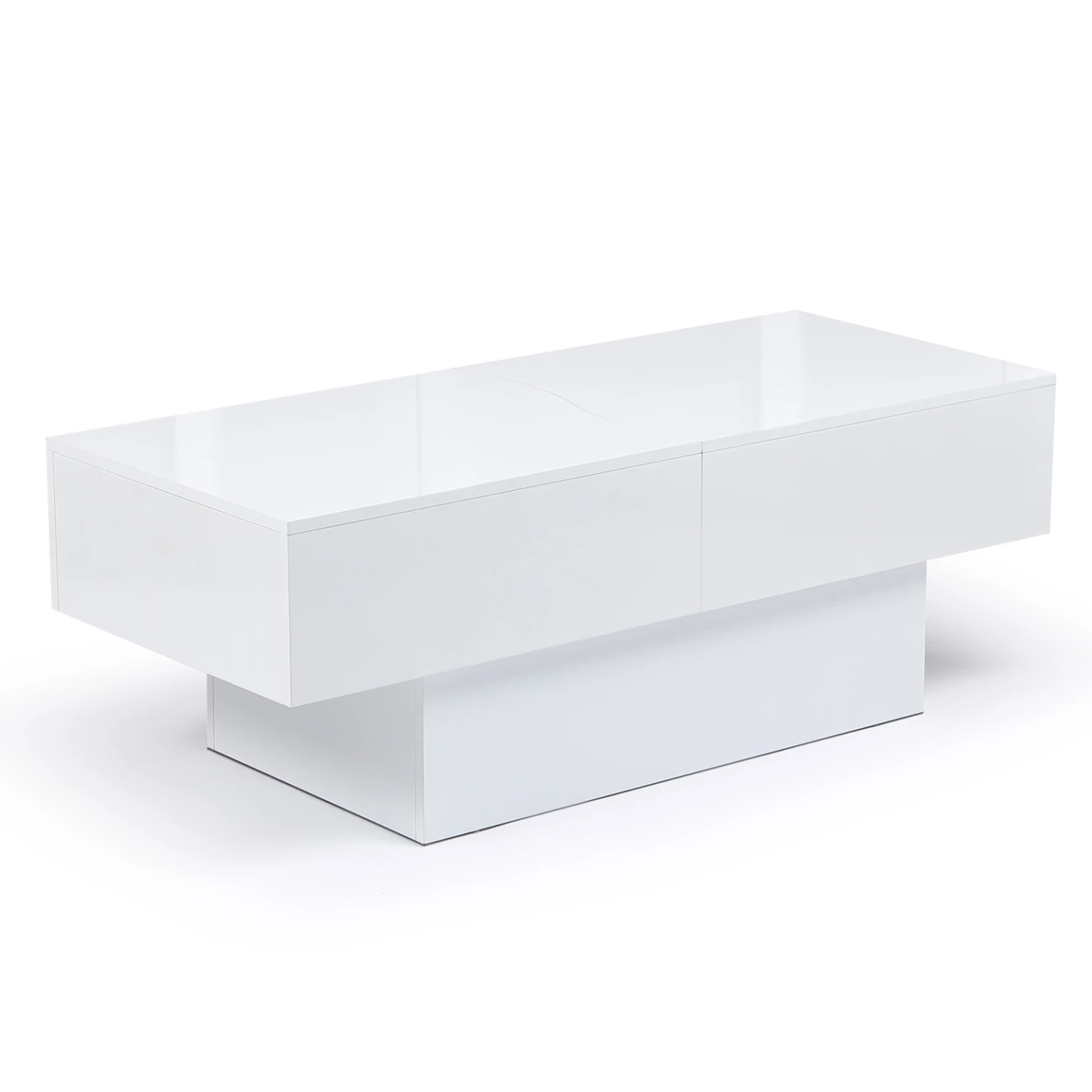 Table basse coulissante rectangulaire MARTA bois blanc