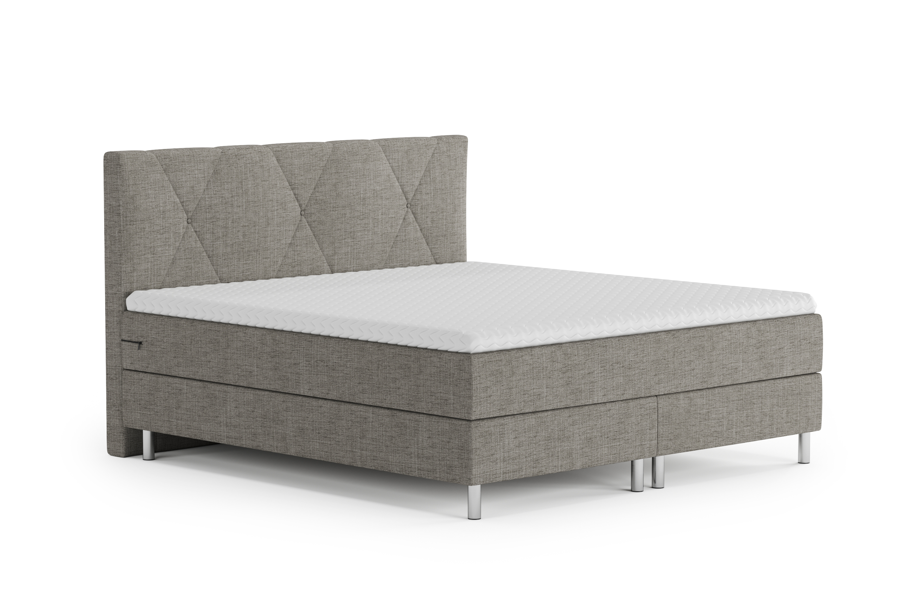 Boxspringbett TWILIGHT 180 x 200 cm grau