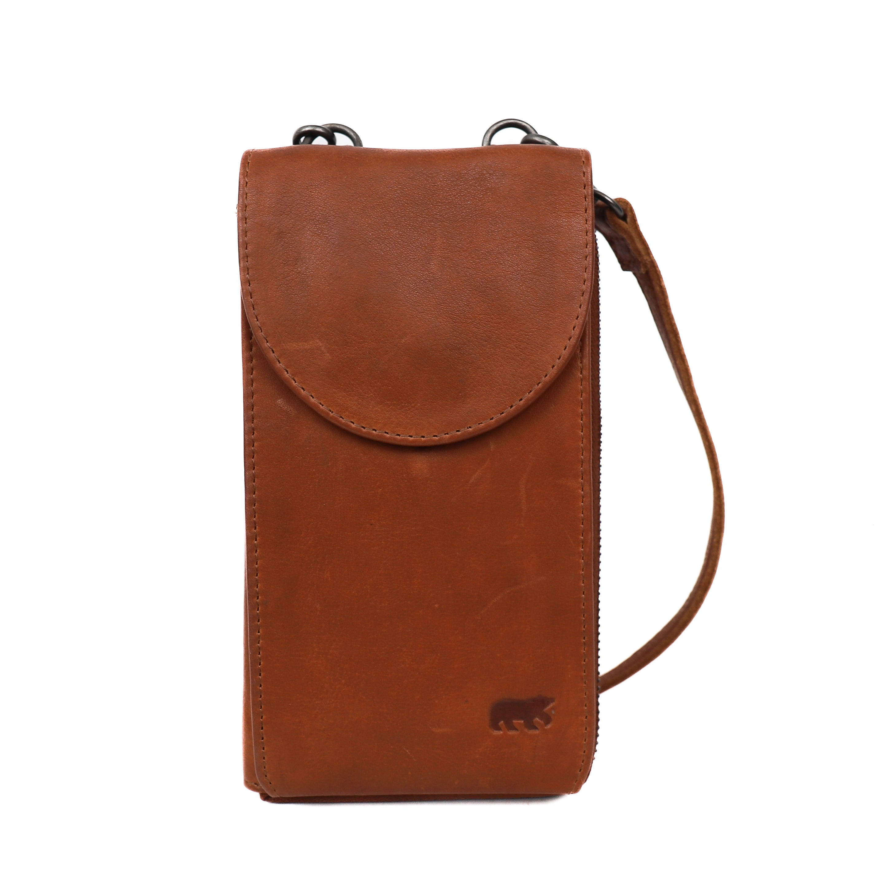 Telefoontasje 'Patty' cognac Cognac