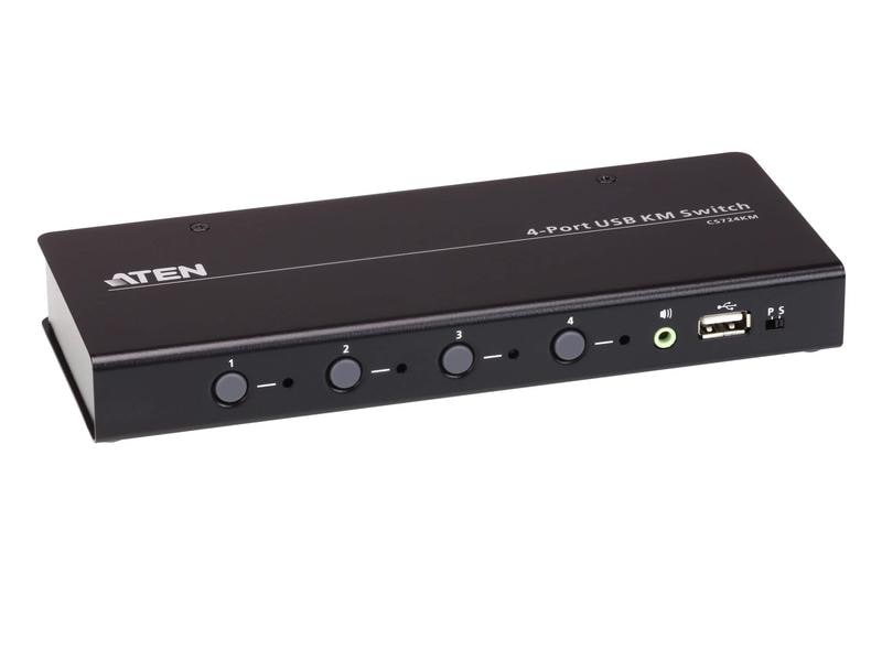 Aten KM Switch CS724KM 4-Port USB Boundless KM Switch (Kabel enthalten)