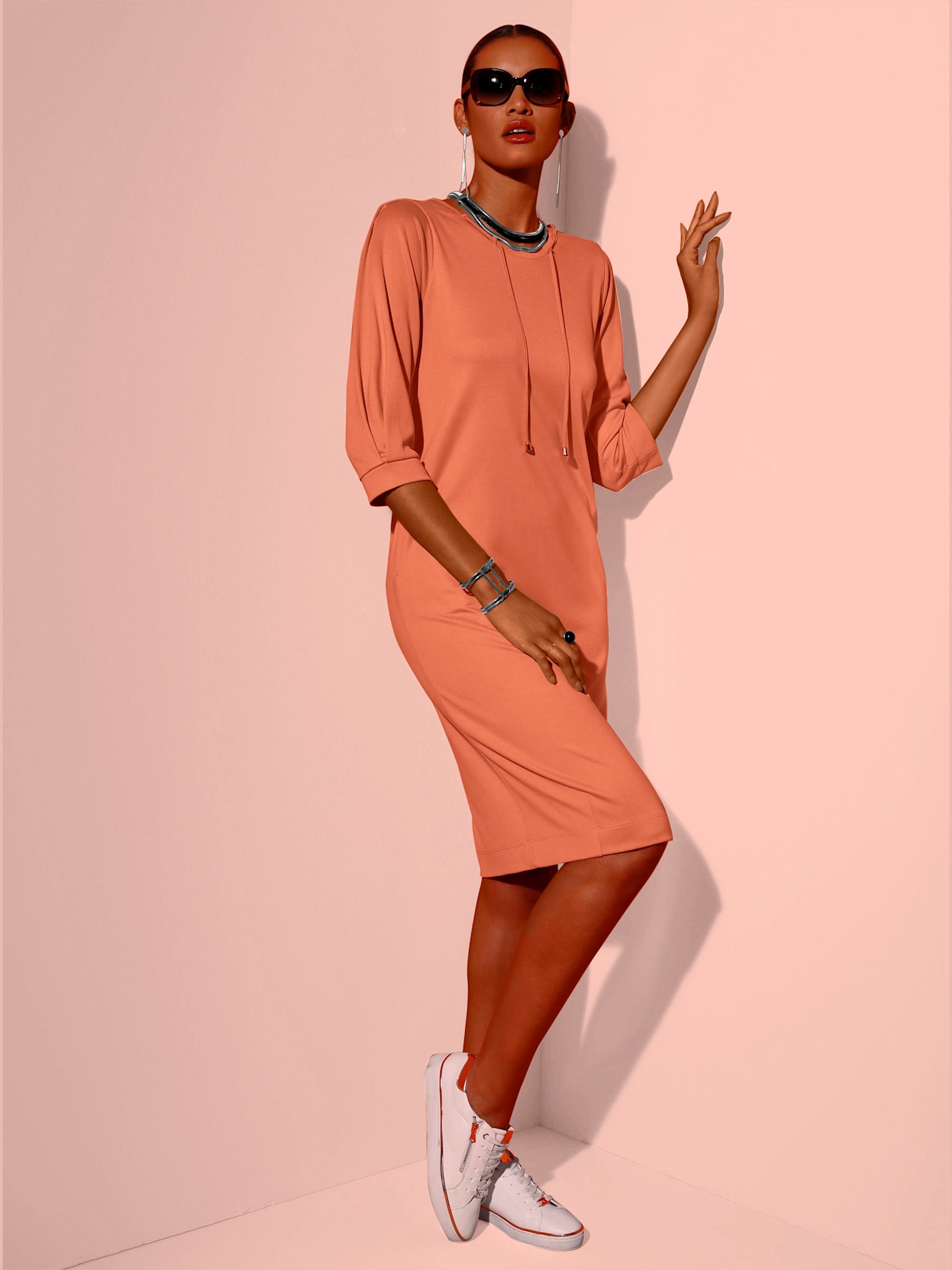 Robe en jersey mélange de viscose doux
