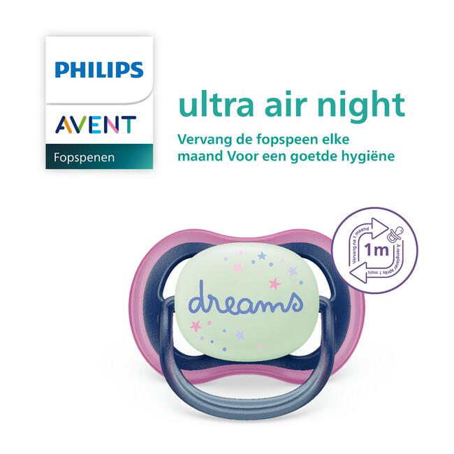 Philips Avent Soother Air Nighttime 6-18M GX2