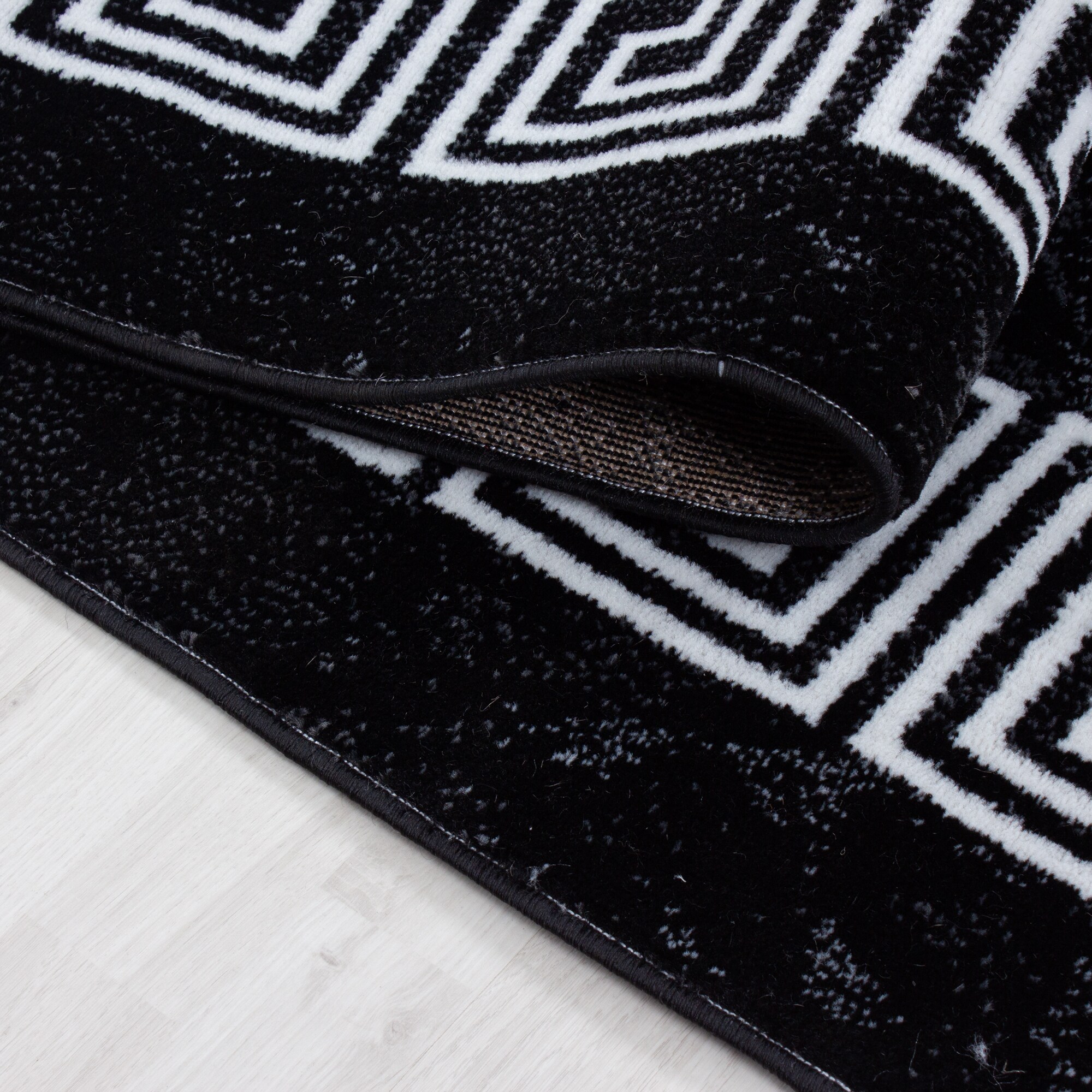 Stilvoller Designer Kurzflor Marmor Teppich, pflegeleicht Wohnzimmerteppich