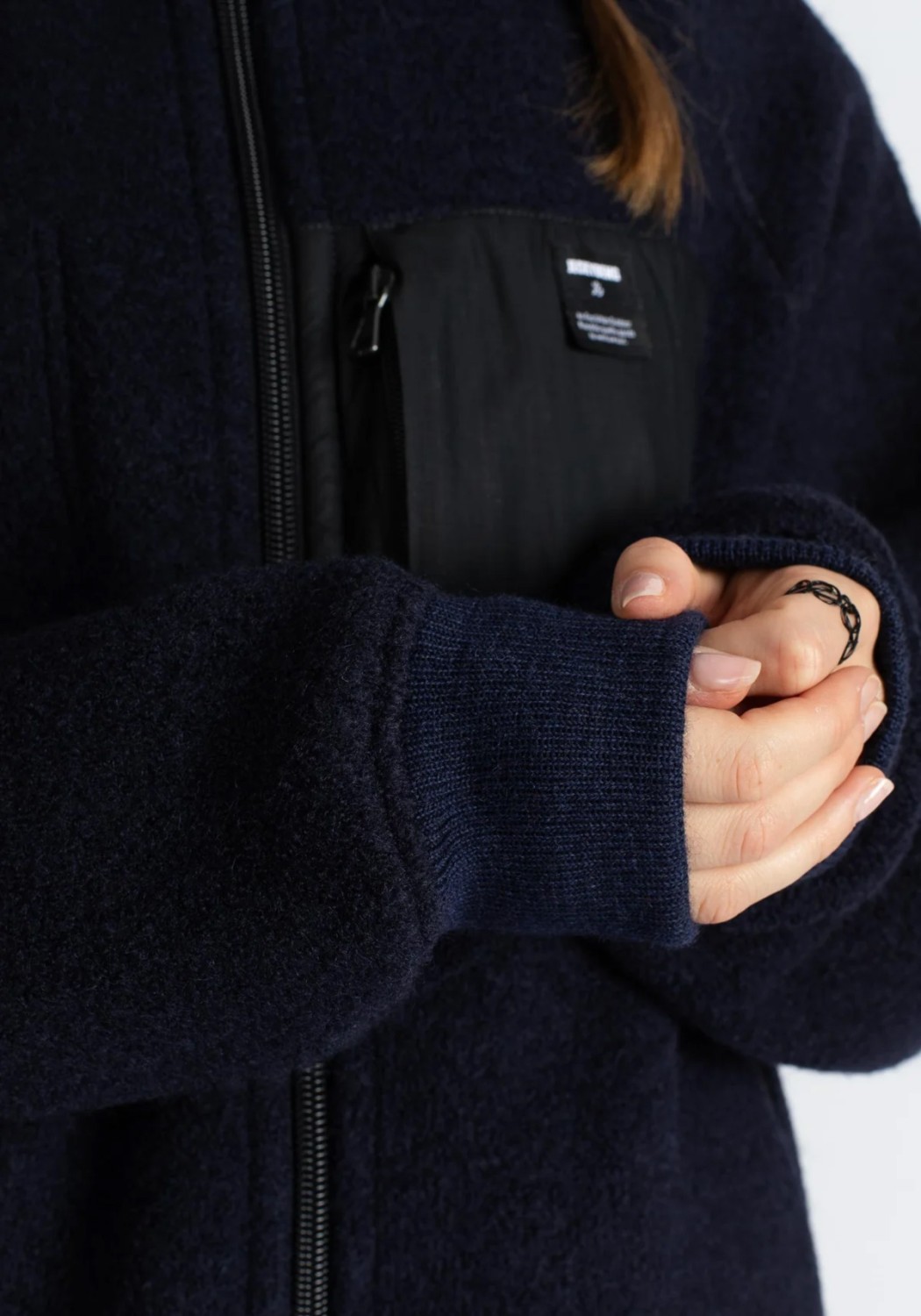 Jeckybeng The Natural Wool Fleece Jacket Navy