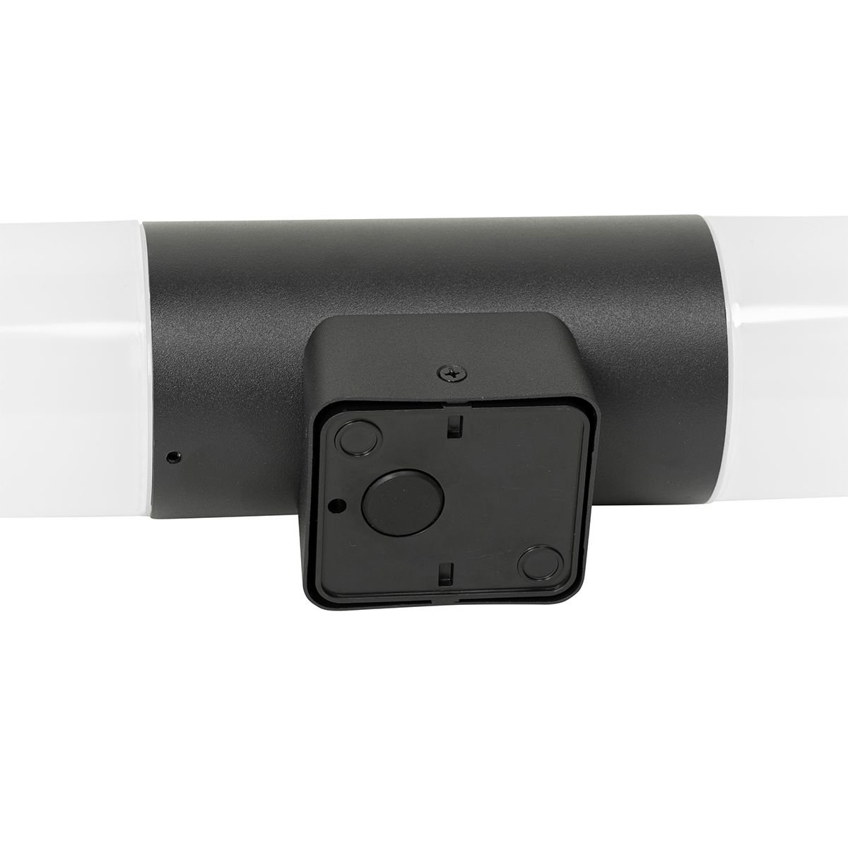 Buiten wandlamp zwart met opale kap 2-lichts IP44 - Odense