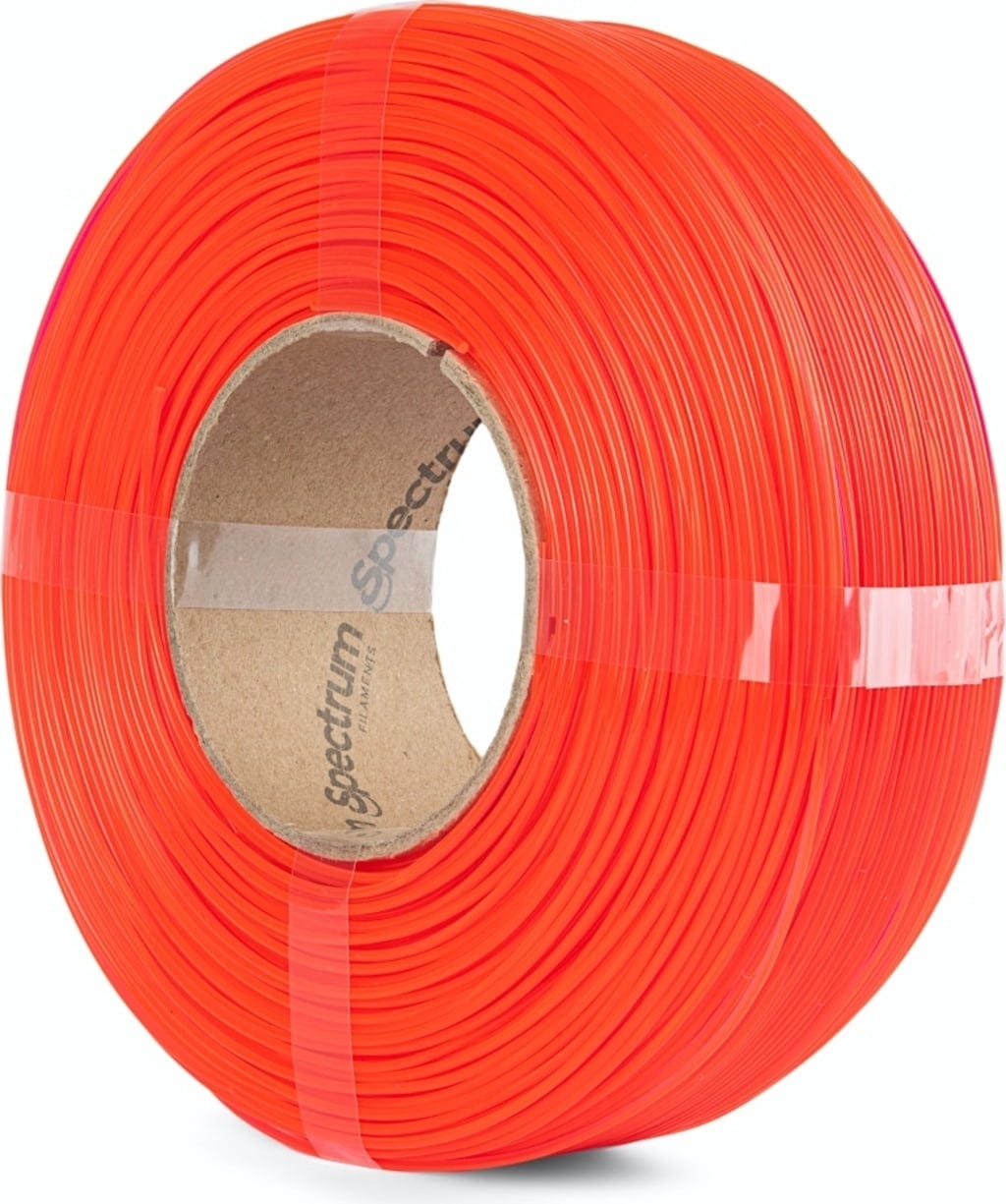 Spectrum  ReFill Premium PLA High Speed Neo Red, 1,75 mm / 1000 g    PLA ohne Spule für den Hochgeschwindigkeitsdruck in Neon Red