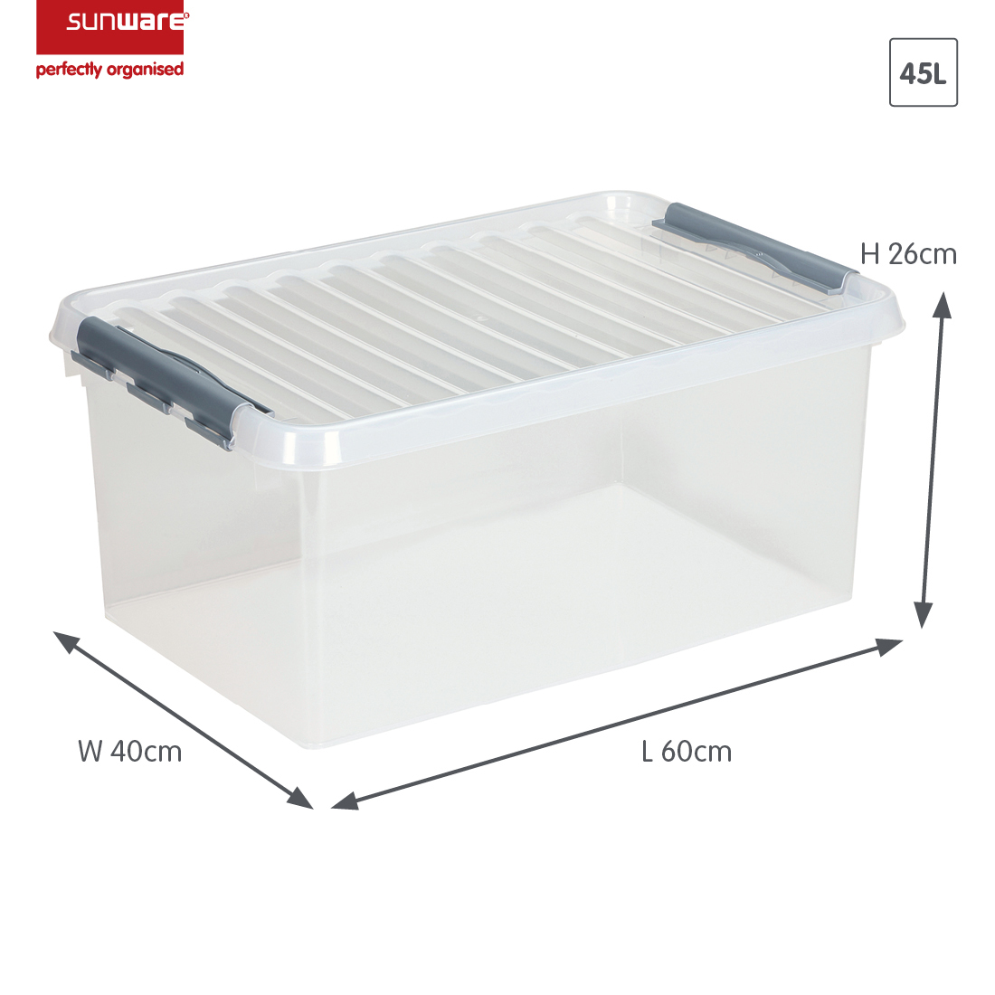 Sunware Q-line 45 liter set van 2 opbergboxen