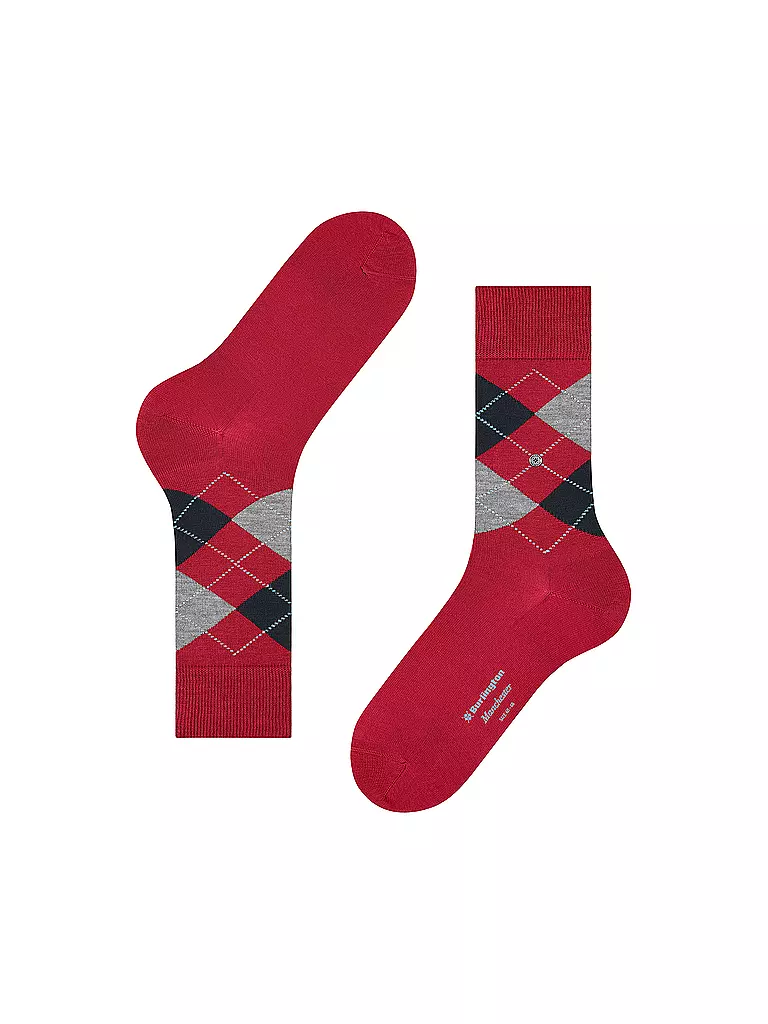 BURLINGTON Herren Socken 40-46 MANCHESTER passion rot