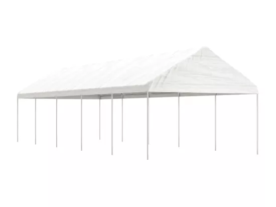 Belvédère avec toit blanc 11,15x4,08x3,22 m polyéthylène