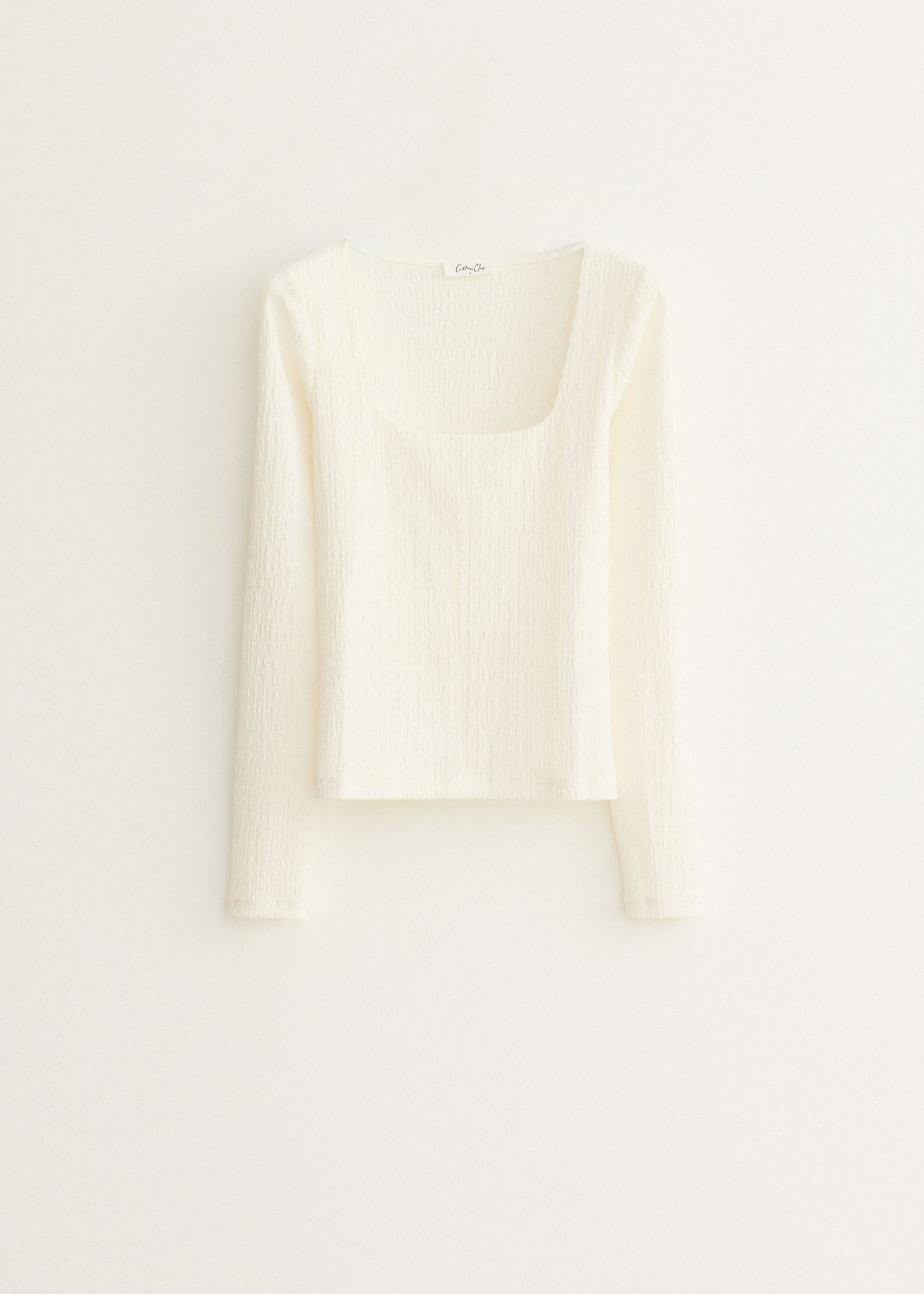 Longsleeve met vierkante hals