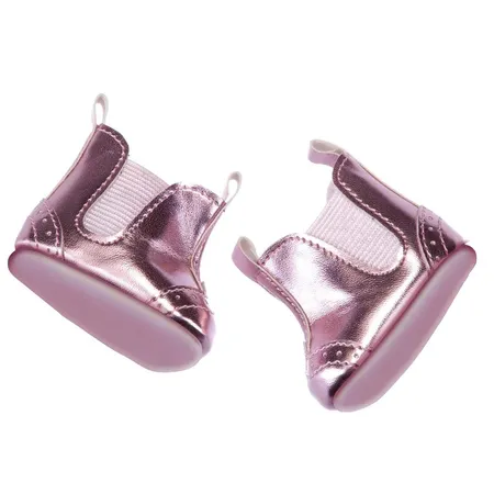 Schildkröt Puppen Schuhe, metallic pink