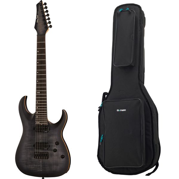 Harley Benton Amarok-7 BKNT Flame Bur Bundle