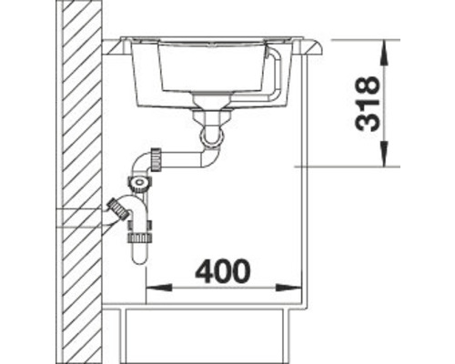 Blanco METRA 6 S spoelbak, 1000 x 500 mm, vulkanisch grijs, 527299